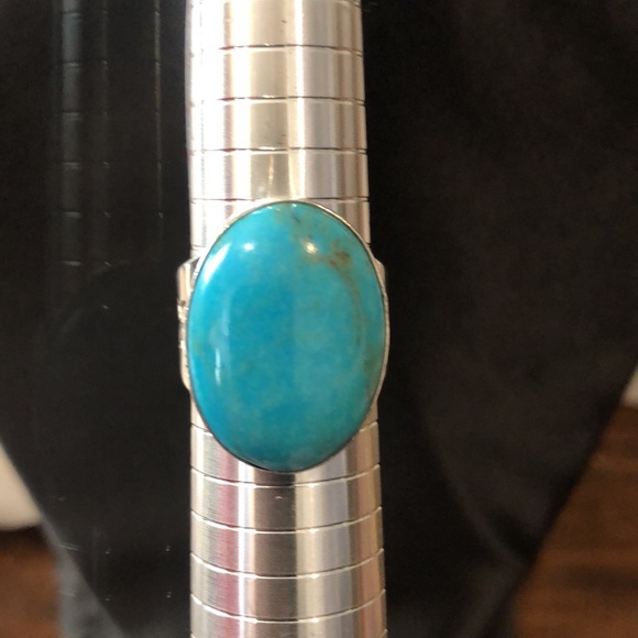 JAY KING DTR Turquoise Sterling Silver Oval Cabochon Ring Sz 10-3/4 - Picture 7 of 12